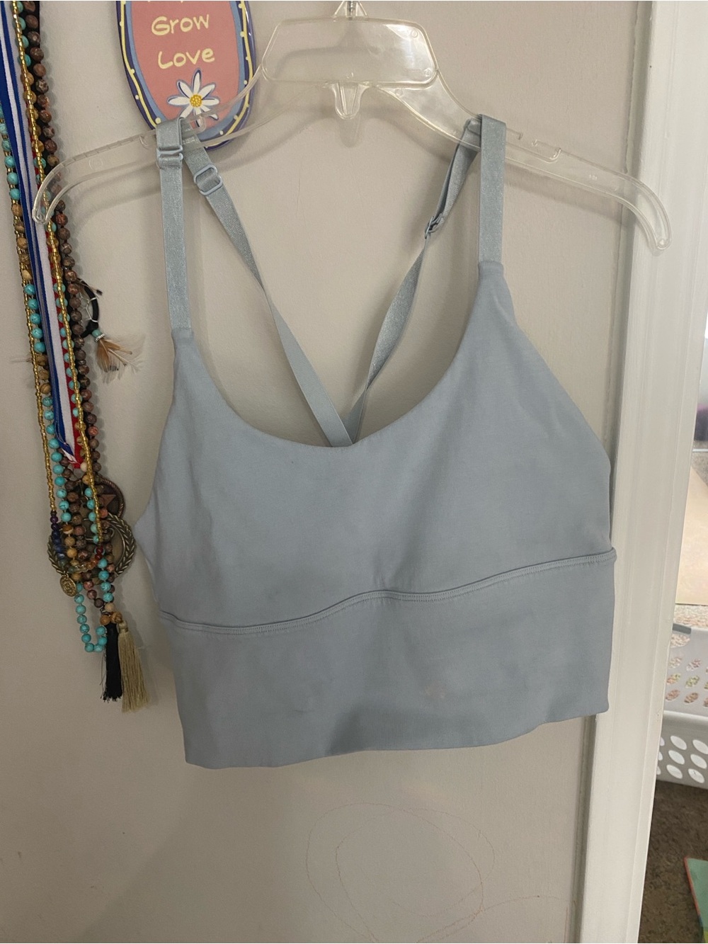 ORGANIC Allwear Pale Blue Workout Crop Bra